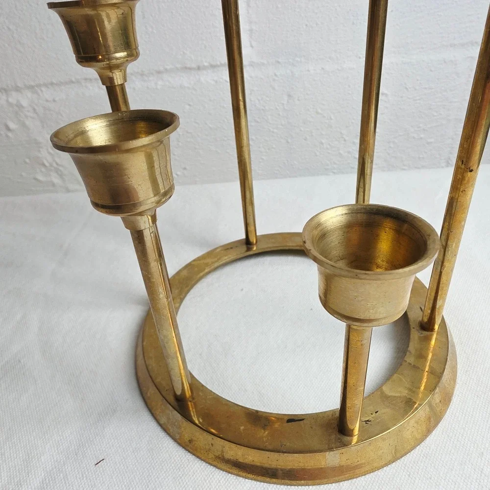Beacon Hill Vintage Brass 6-Light Crescendo Taper Candle Holder